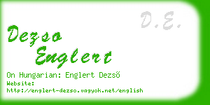 dezso englert business card
