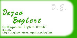 dezso englert business card